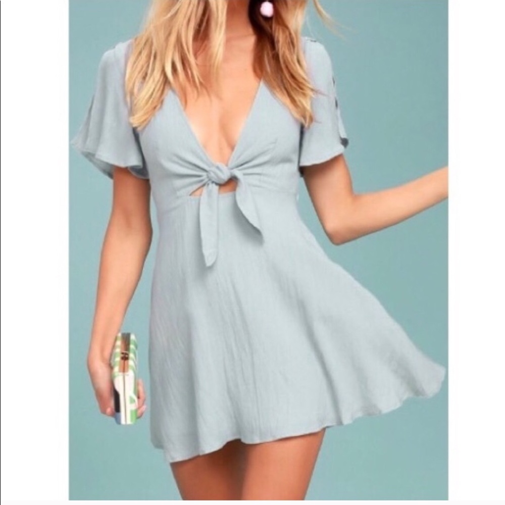 Lulus Sea Day Skater Dress Small